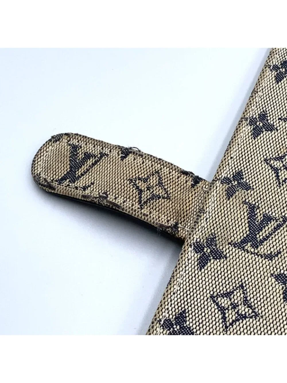 Louis Vuitton Monogram Mini Agenda PM Leather Canvas Navy Notebook Cover Gold